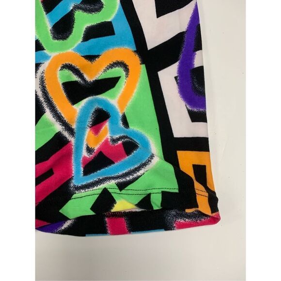 Graffiti Print Biker Shorts - Picture 2 of 4